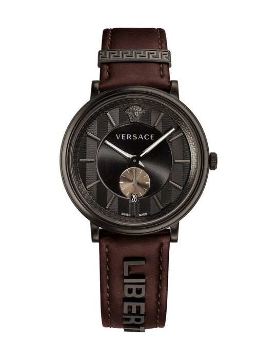 Versace V-Circle Small Seconds IP Black