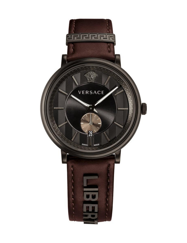 Versace V-Circle Small Seconds IP Black - WatchPilot