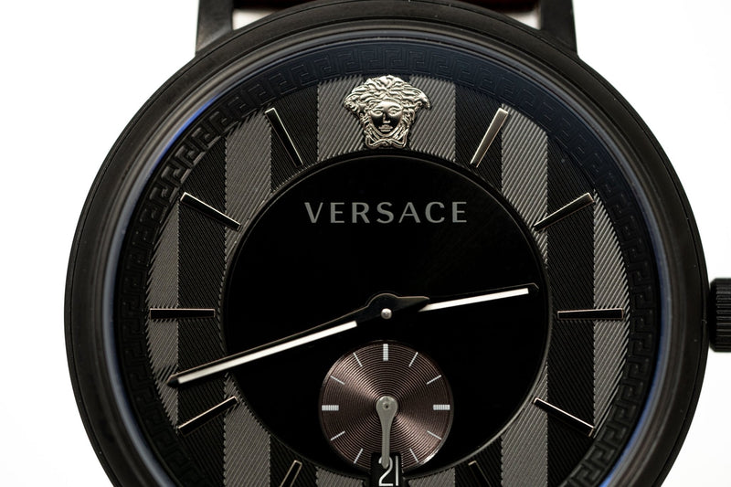 Versace V-Circle Small Seconds IP Black - WatchPilot