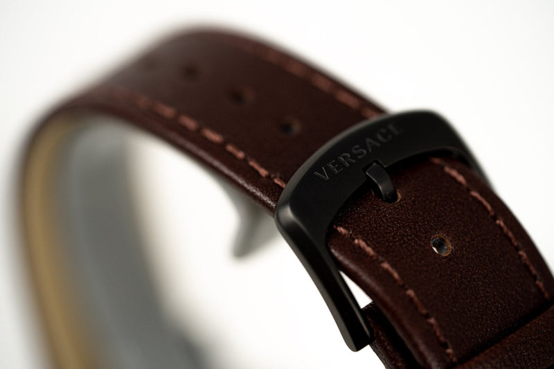 Versace V-Circle Small Seconds IP Black - WatchPilot