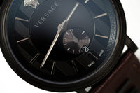 Versace V-Circle Small Seconds IP Black - WatchPilot