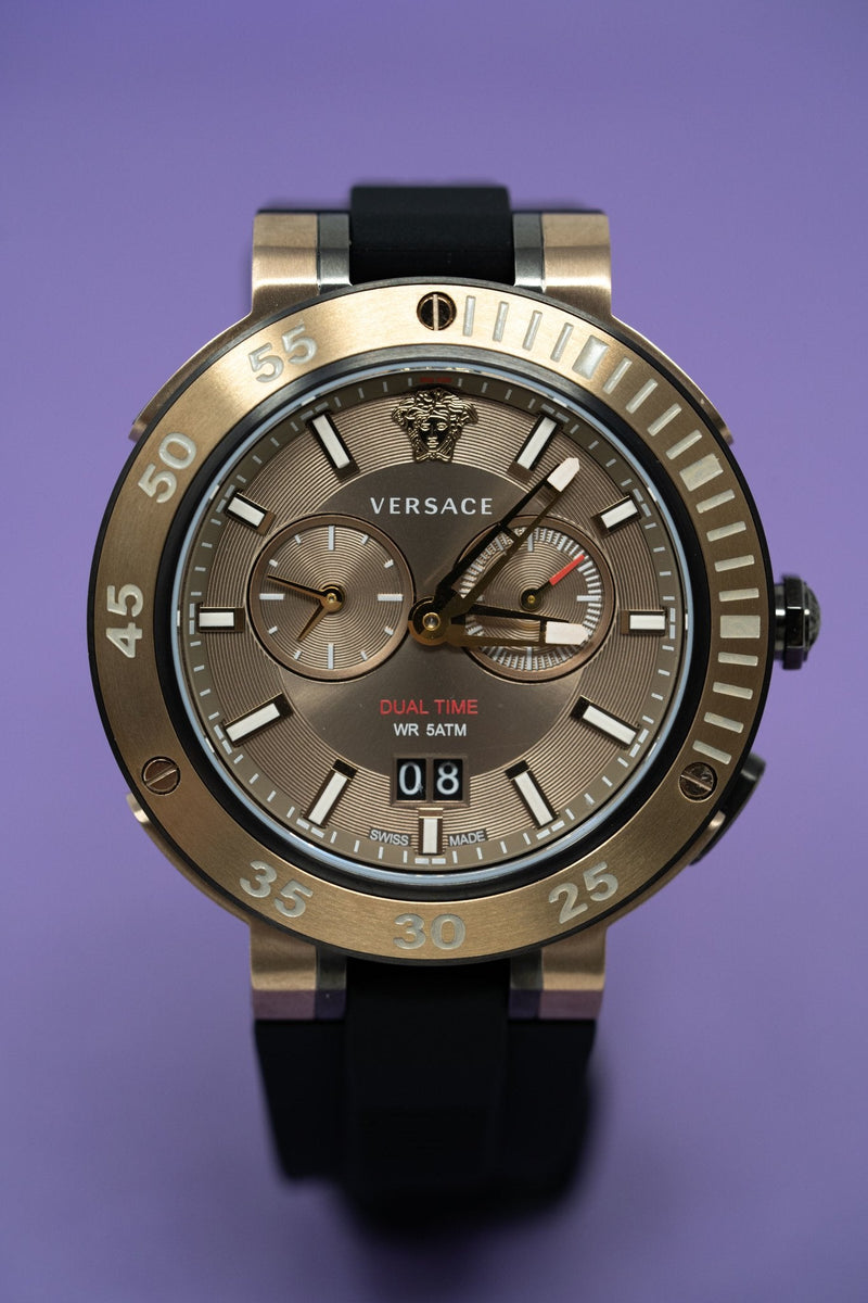 Versace Rattle Versace V-Race Watch GMT & ALARM Black 29G98D535 S009 - Watches&Crystals