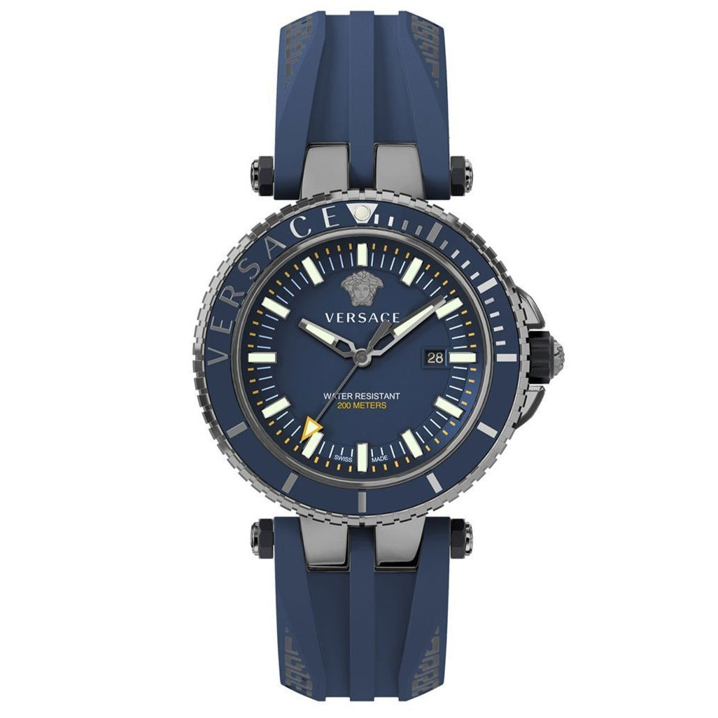 Versace Float Versace Men's Watch V-Race Diver 46mm Blue