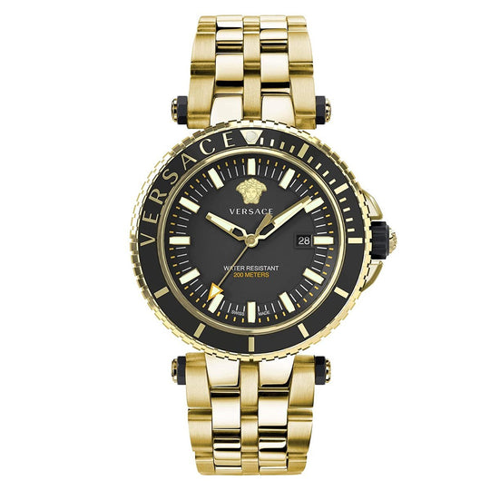 Versace V-Race Diver Gold Plated