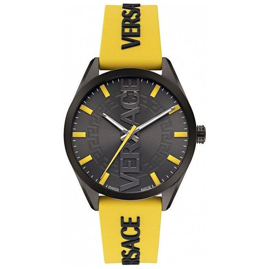 Versace Men's Watch V-Vertical 42mm Black Yellow VE3H00222