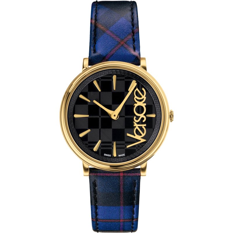 Versace Watch V-Circle The Clans E Blue Gold VE8100218 - WatchPilot