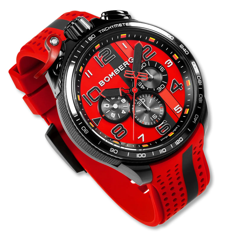 Watches - Bomberg Monza Men's Red Watch BS45CHPBA.059-15.12