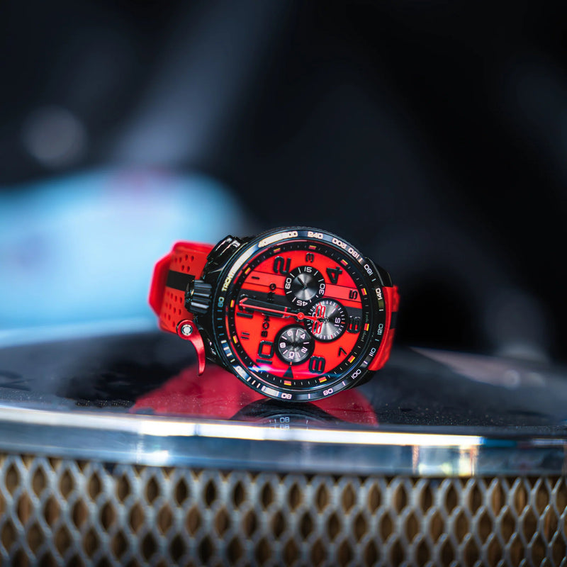 Watches - Bomberg Monza Men's Red Watch BS45CHPBA.059-15.12