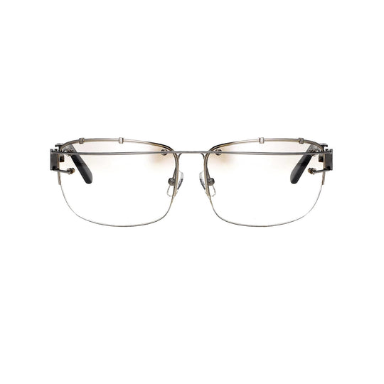 Yohji Yamamoto Sunglasses Rectangular Silver and Brown