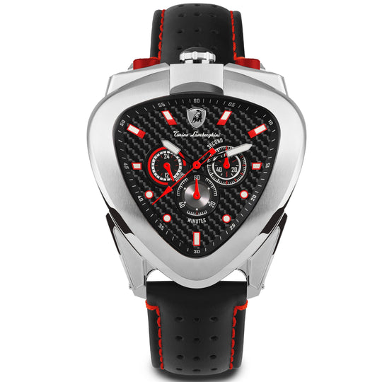 Tonino Lamborghini T20CH-A Spyder 12 H Men's Black Silver Chronograph Watch