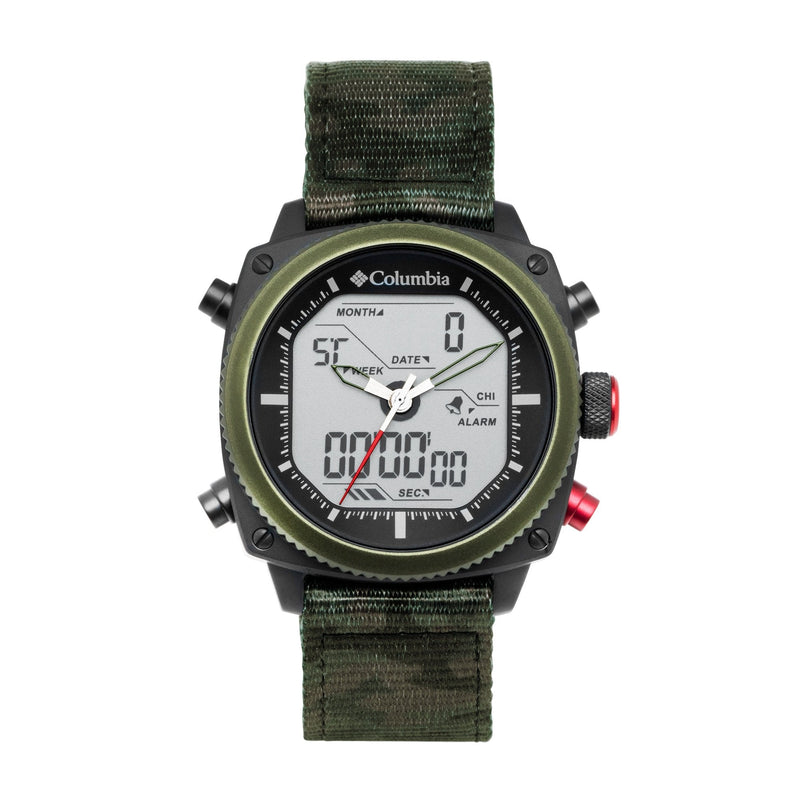 Analogue-Digital Watch - Columbia Green Camo Ridge Runner Watch CSC05-002