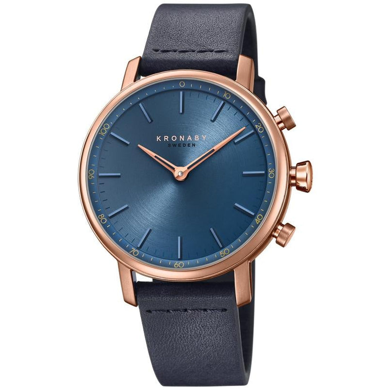 Analogue Smart Watch - Kronaby S0669/1 Ladies Black Carat Hybrid Smartwatch
