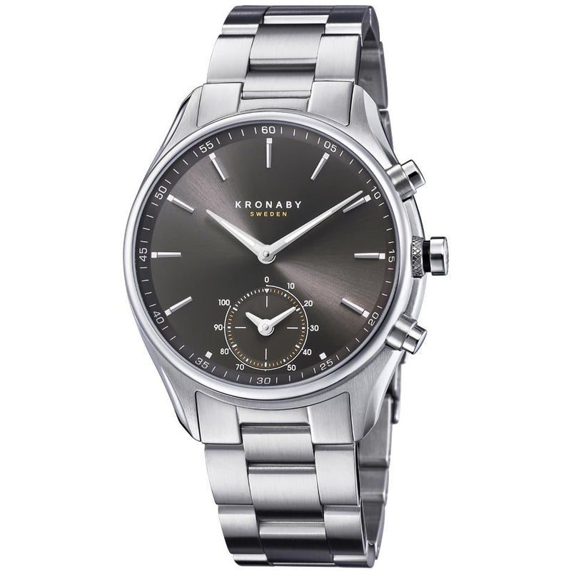 Analogue Smart Watch - Kronaby S0720/1 Men's Black Sekel Hybrid Smartwatch