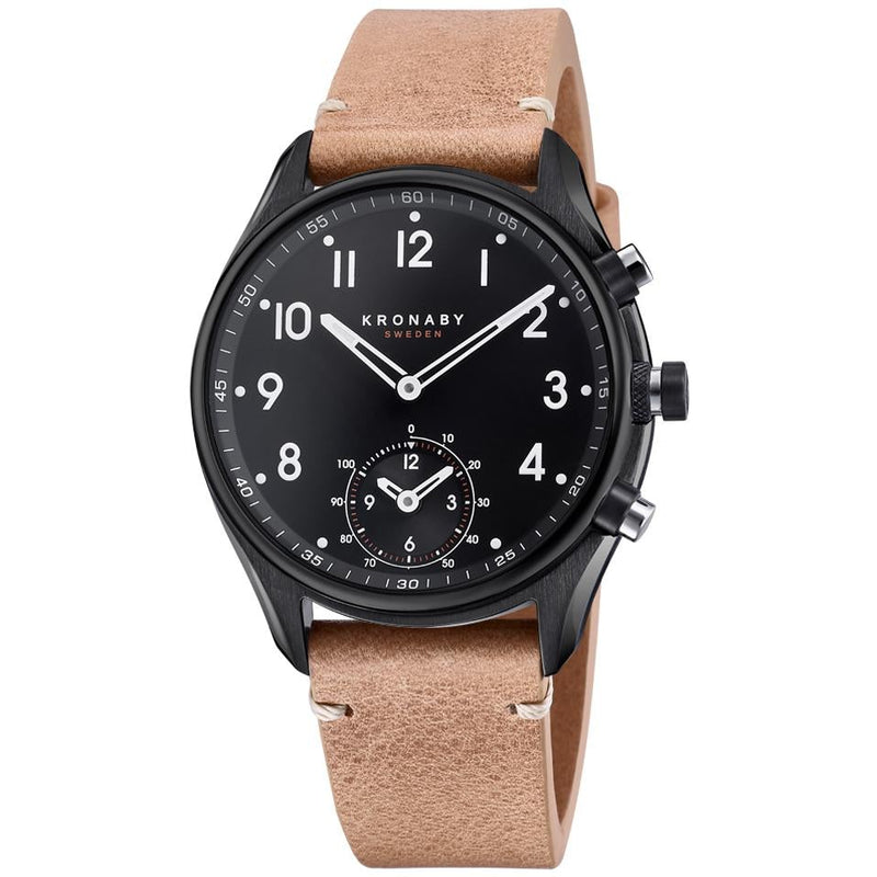 Analogue Smart Watch - Kronaby S0730/1 Men's Beige Apex Hybrid Smartwatch