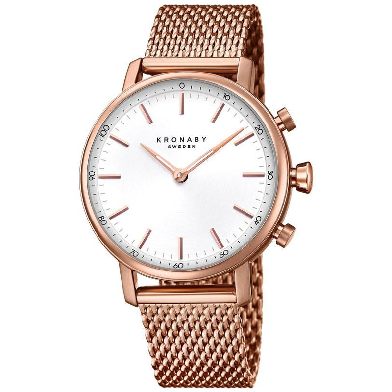 Analogue Smart Watch - Kronaby S1400/1 Ladies Rose Gold Carat Hybrid Smartwatch