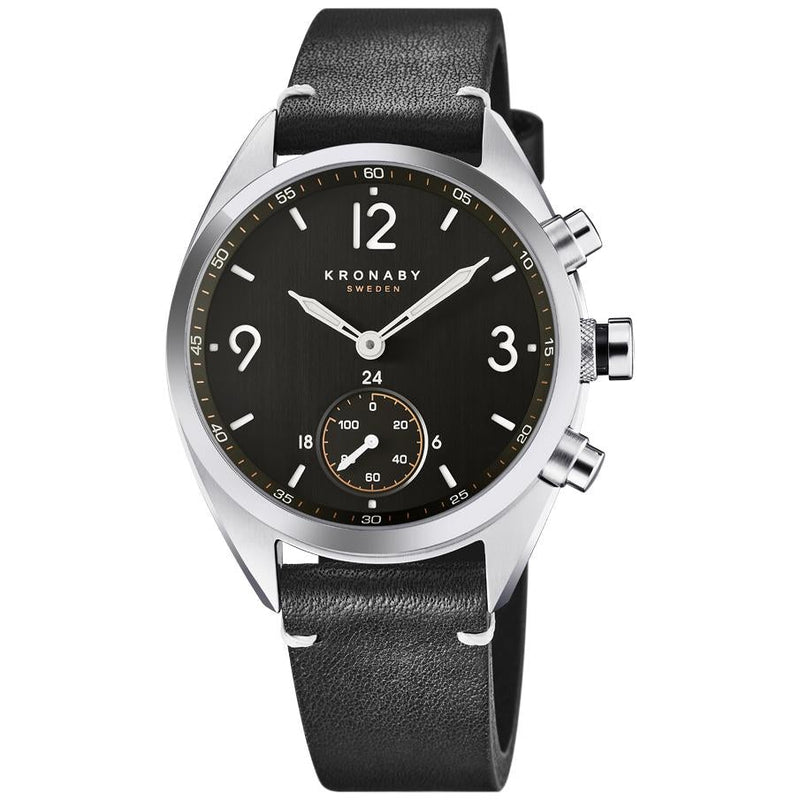 Analogue Smart Watch - Kronaby S3114/1 Men's Black Apex Hybrid Smartwatch