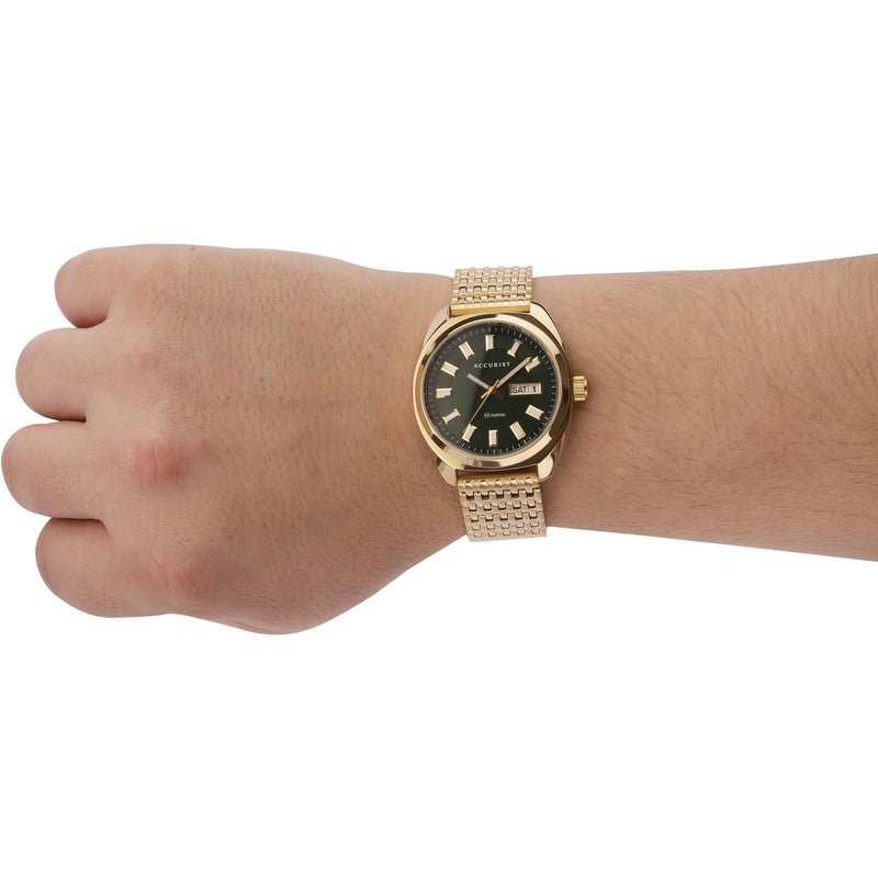 Analogue Watch - Accurist 7335 Men's Gold Watch