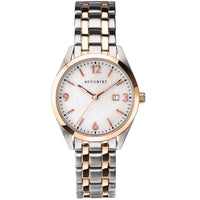 Analogue Watch - Accurist 8367 Ladies Silver-Rose Gold Watch