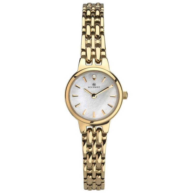 Analogue Watch - Accurist LB1405P Ladies Gold Classic Dress Watch