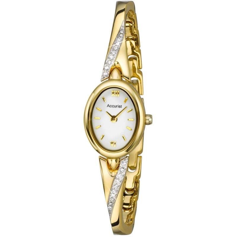 Analogue Watch - Accurist LB1646W Ladies Gold London Dress Watch