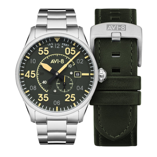 AVI-8 Olive Green Spitfire Automatic Watch AV-4073-22