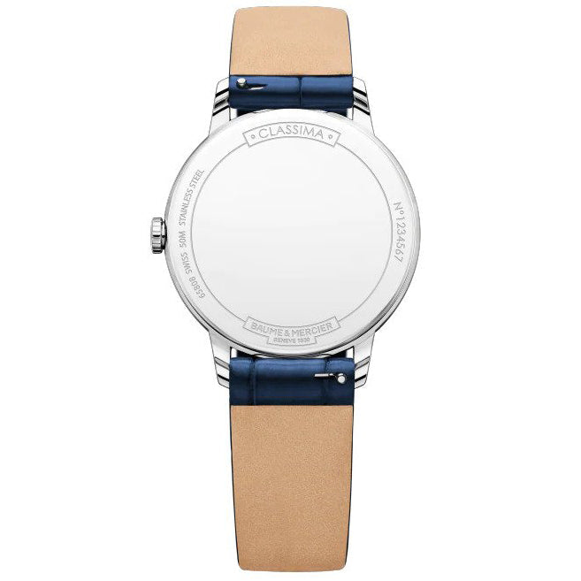 Analogue Watch - Baume Mercier Ladies Blue Classima Watch BM0A10353