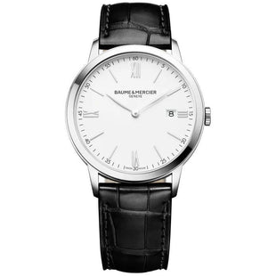 Analogue Watch - Baume Mercier Men's Black Classima Watch BM0A10323