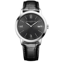 Analogue Watch - Baume Mercier Men's Black Classima Watch BM0A10416