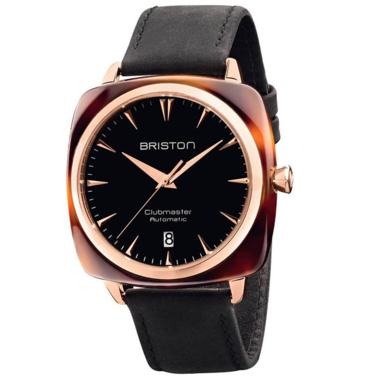 Analogue Watch - Briston Black Clubmaster Iconic Watch 19640.PRA.TI.1.LVCH