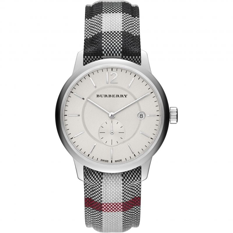 Analogue Watch - Burberry BU10002 Men's The Classic Horseferry Silver Watch