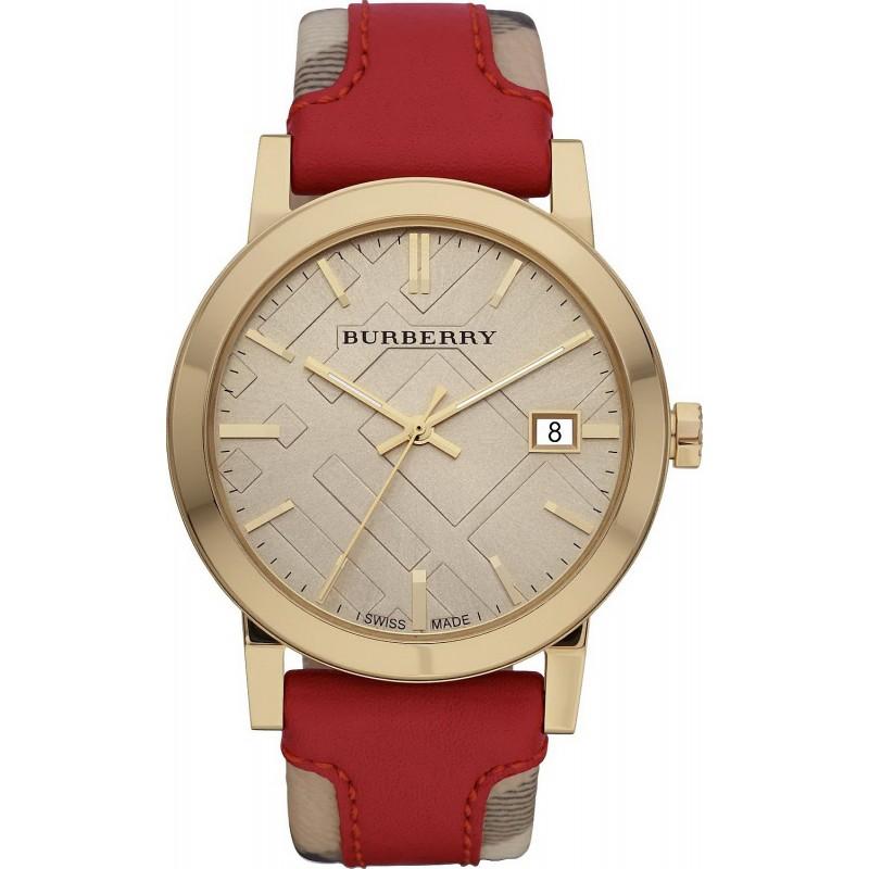 Analogue Watch - Burberry BU9017 Ladies The City Check Champagne Watch