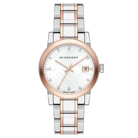 Burberry BU9127 Ladies Diamonds Two-Tone 34mm Watch