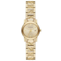 Analogue Watch - Burberry BU9234 Ladies The City Engraved Check Gold Watch