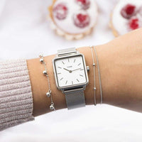 Analogue Watch - Cluse White La Tétragone Watch CW0101207003