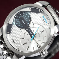 Analogue Watch - Diesel DZ7305 Men's Mini Daddy Silver Watch