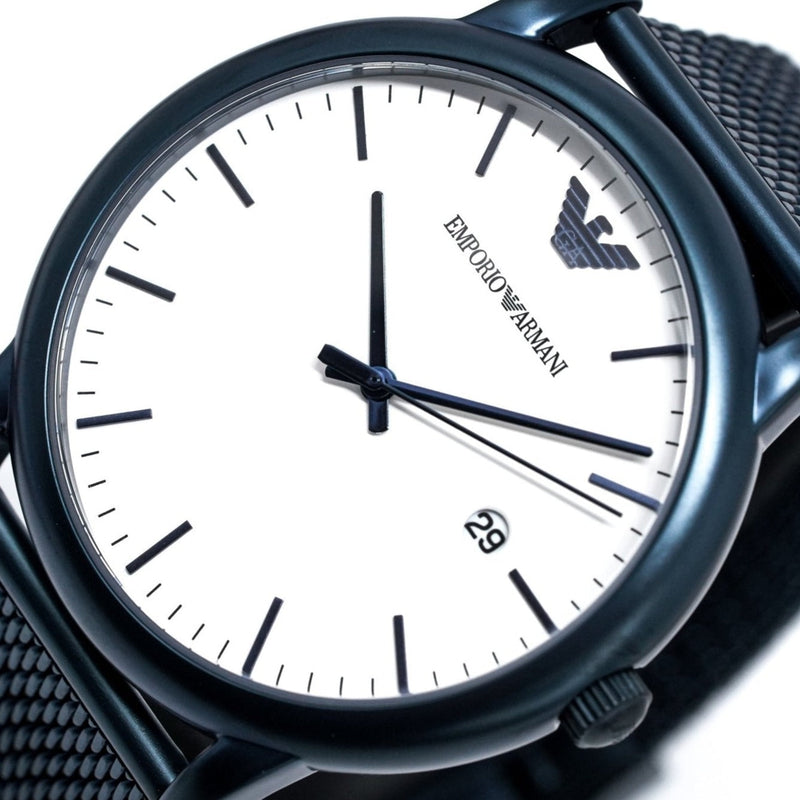 Analogue Watch - Emporio Armani AR11025 Men's Luigi Blue PVD Watch