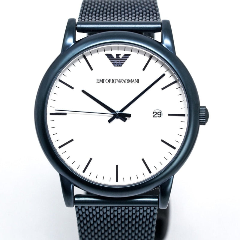 Analogue Watch - Emporio Armani AR11025 Men's Luigi Blue PVD Watch