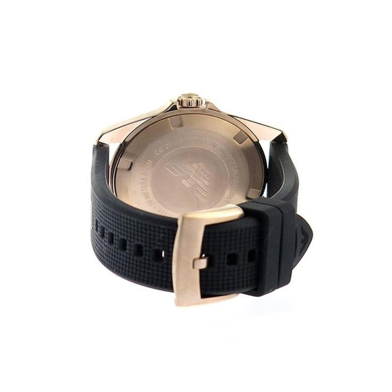 Analogue Watch - Emporio Armani AR11101 Men's Rose Gold Black Watch
