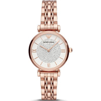 Analogue Watch - Emporio Armani AR11244 Ladies Rose Gold Glitz Watch
