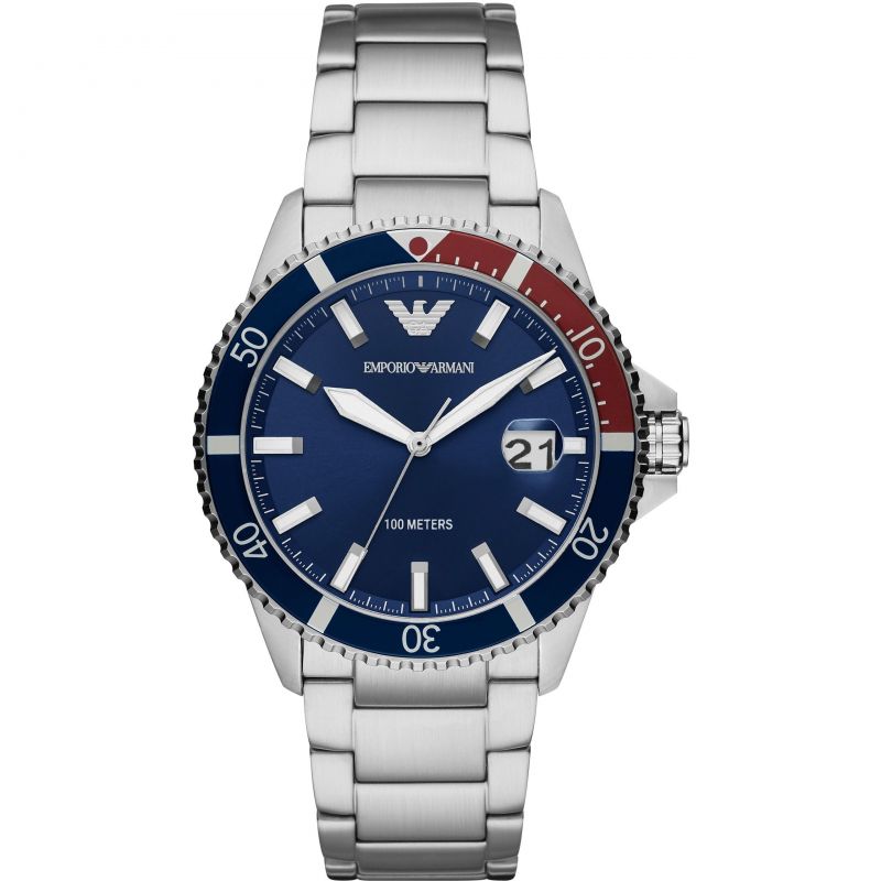 Analogue Watch - Emporio Armani AR11339 Men's Diver Steel Blue Watch