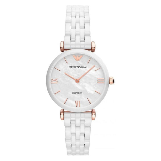 Emporio Armani AR1486 Ladies White Watch