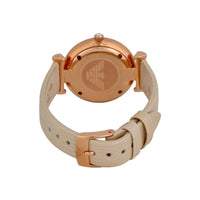 Analogue Watch - Emporio Armani AR1681 Ladies Rose Gold Cream Watch