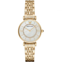 Analogue Watch - Emporio Armani AR1907 Ladies Mother Of Pearl Gold Watch