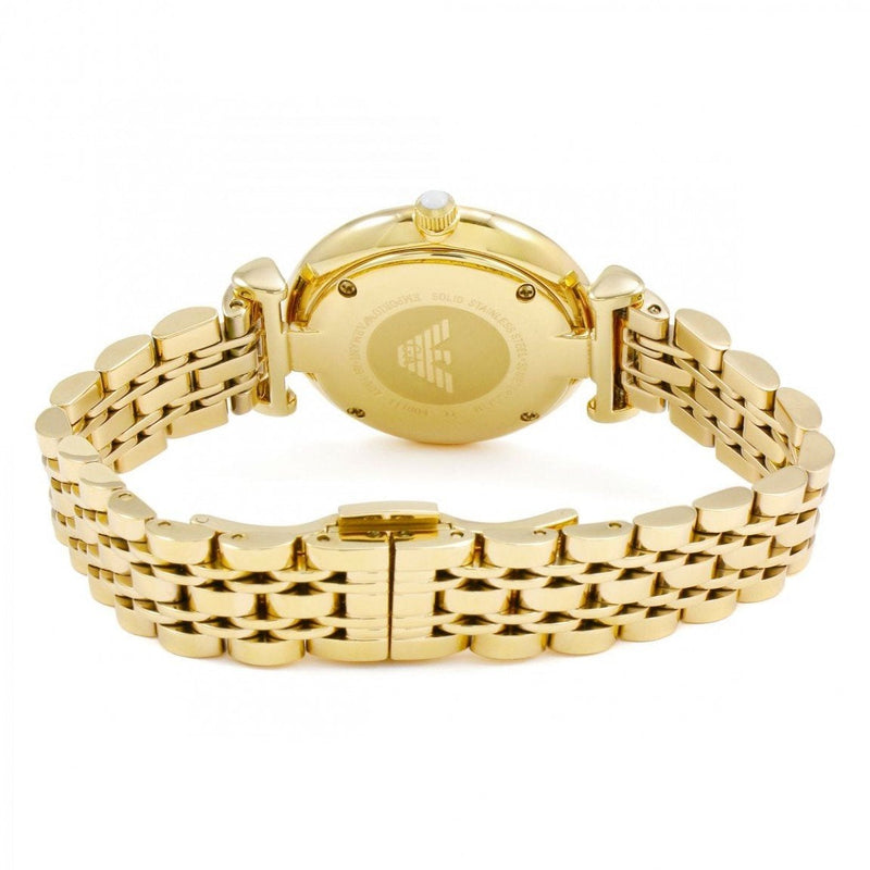 Analogue Watch - Emporio Armani AR1907 Ladies Mother Of Pearl Gold Watch