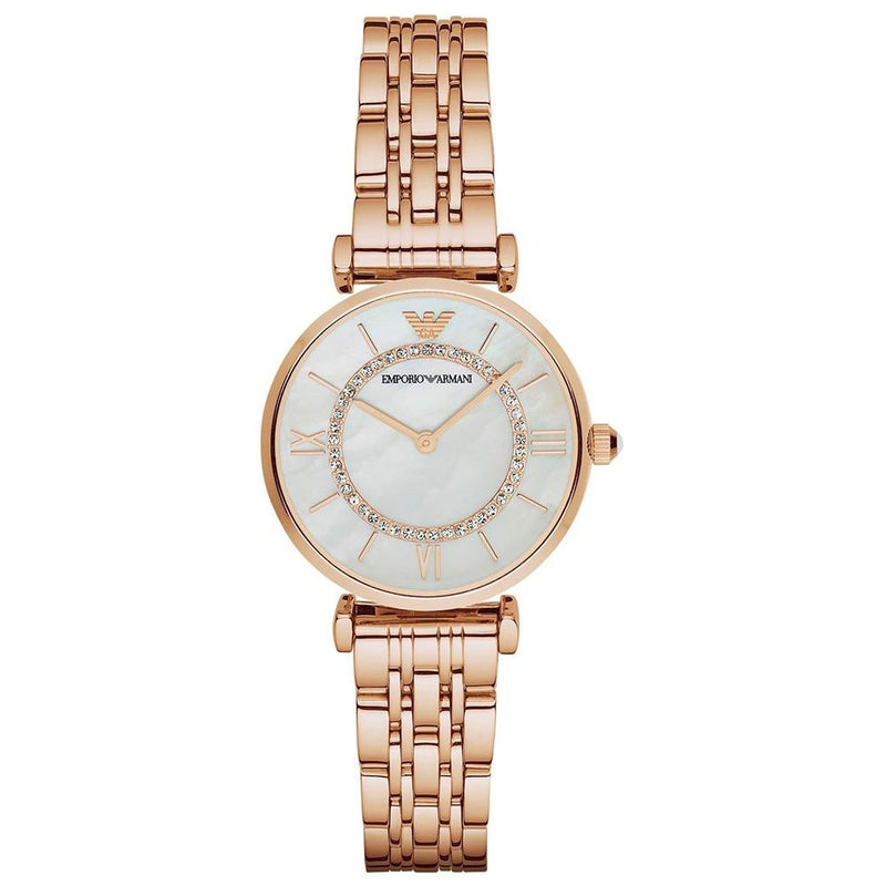 Analogue Watch - Emporio Armani AR1909 Ladies Rose Gold Watch