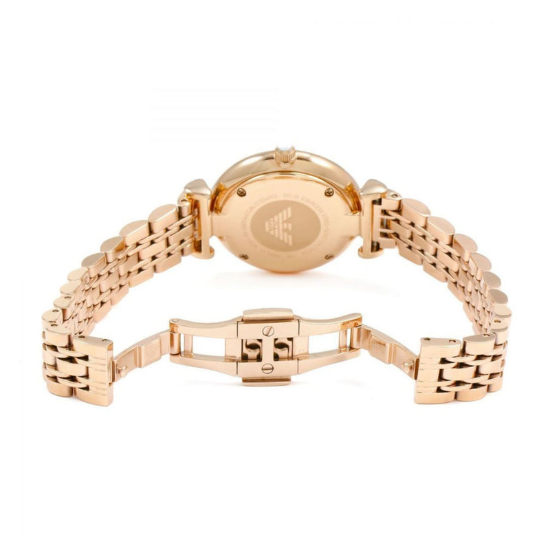 Analogue Watch - Emporio Armani AR1909 Ladies Rose Gold Watch