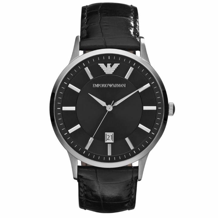 Analogue Watch - Emporio Armani AR2411 Men's Black Watch