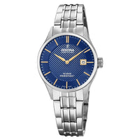 Analogue Watch - Festina F20006/3 Ladies Blue Swiss Made Watch