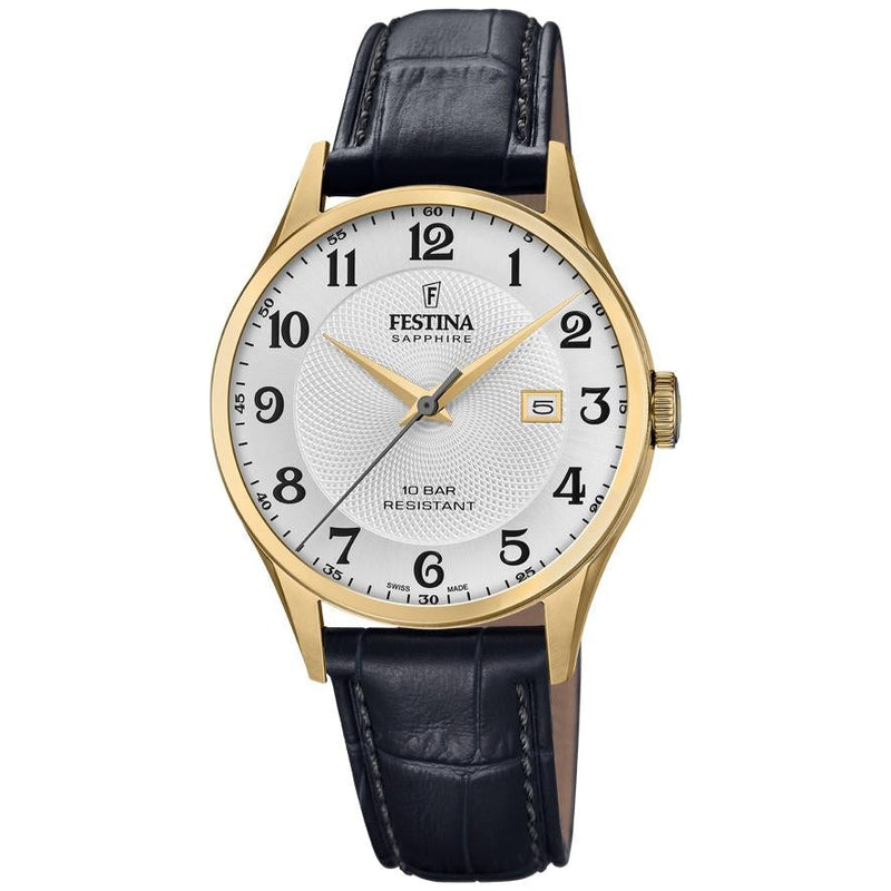 Analogue Watch - Festina F20010/1 Men's Black Swiss Made Watch