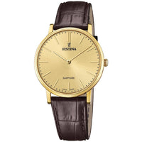 Analogue Watch - Festina F20016/2 Men's Brown Swiss Made Watch